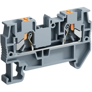 2 vezetékes átmenő Push-in sorkapocs, 4 mm2  32 A Szürke GHPT4