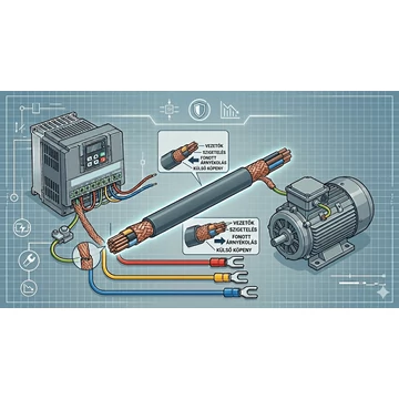 Frekvenciaváltó motor kábel 1,5 mm2 + zsugorcső
