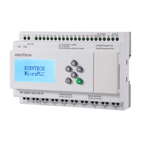 Rievtech PR-26DC-DAI-RA-N Ethernet PLC webszerverrel és beépített MQTT-vel