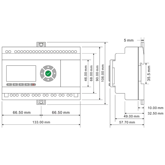 Rievtech PR-23DC-PTDAI-RT-4G 4G PLC PT100 bemenetekkel