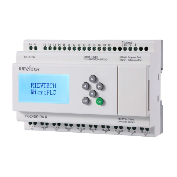 Rievtech PR-24DC-DA-R PLC (relés kimenet)