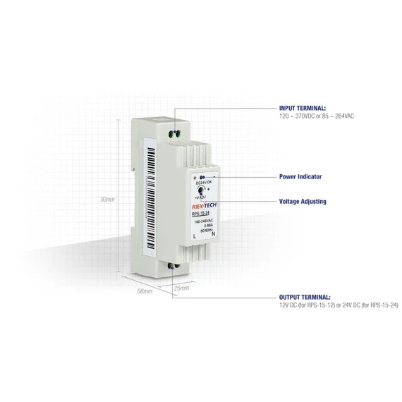 Rievtech RPS-15-24 Tápegység DC24V 0