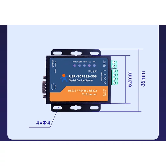 USR-TCP232-306 Ipari soros port Ethernet átalakító